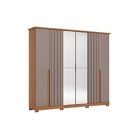 Guarda Roupa Casal 6 Portas c/Esp Napoli Cinamomo/Avela Henn