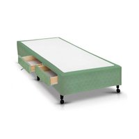 Cama Base c/Aux 2 Gavetas Solteiro Castor Poli Green 78x188x27