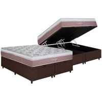 Cama Box Baú CRC King +Colchão Molas Bonnel Coimbra Herval 193x203