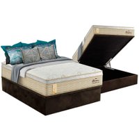 Cama Box Baú CRC Casal +Colchão Molas Bonnel Charme Probel 138x188