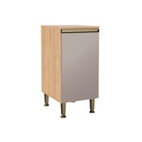Balcão Cozinha Movelbento Rebeca c/1 Porta 40cm Mel/Cinza