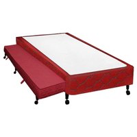 Cama Base c/Aux Solteiro Castor Tecido Wine 79x198x27