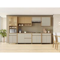 Kit Cozinha Nesher 7 Peças Condessa CZ437 Carv/Greige