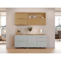 Cozinha Modulada Nesher Marquesa Nesher 4 Peças CZ428 Nature/Verde