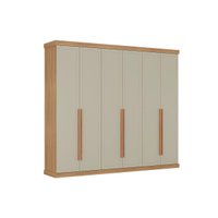 Guarda Roupa 6 Portas 6Gavs Capri Cedro/Salvia - Carraro