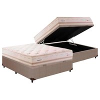 Cama Box Baú CRC Casal +Colchão Molas Bonnel England Herval 138x188