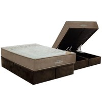 Cama Box Baú CRC King +Colchão D33 Viscomemory Ortobom 186