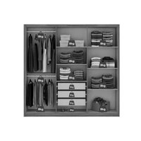 Guarda Roupa Casal 6 Portas Belmont Cedro/Salvia Carraro