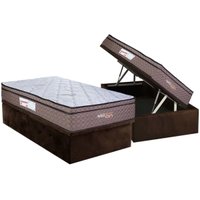 Cama Box Baú CRC Solt +Colchão D45 c/Massagem Aplause Paropas -