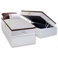Cama Box Baú CRC Solteiro +Colchão Molas Bonnel Edimburgo Herval 88