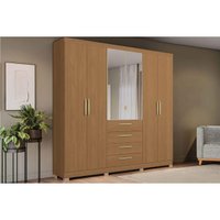 Guarda Roupa Casal 6 Portas c/Esp ARM014 Canela Kappesberg