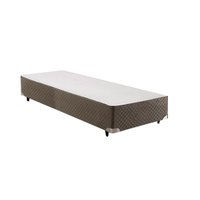 Cama Box Base Solteiro Herval Suede Velvet Gray 88x188x28