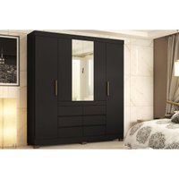 Guarda Roupa Casal 4 Ptas c/Esp Cadis Amêndola/Pto Demóbile