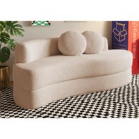 Sofá Cama Cosi 1,88m Xpand Tech Tecido Bouclê Bege Claro Cama inBox