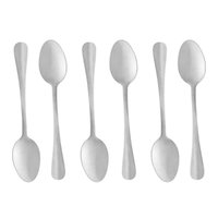 Jogo 6 Colheres de Chá Aço Inox Positano 12cm Lyor Talheres Mesa Posta Sobremesa