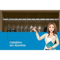 Guarda Roupa Casal 8 Portas e 4 Gavetas c/ Espelho e Pés Nápoles Jatoba - Santos Andirá