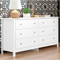 Cômoda 6 Gavetas Branca em MDF 145x40x72 cm Ditália