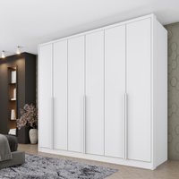 Guarda-roupa Casal com 6 Portas e 6 Gavetas 243cm Multimóveis CR35489 Neve