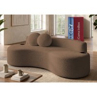Sofá Veda 1,88m Xpand Tech Tecido bouclê Marrom Cama inBox
