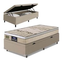 Cama Box Baú Solteiro Colchão Espuma D33 Fort 88x188x62cm