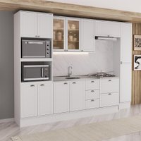 Armário de Cozinha Completa com Balcão Milla Handy Carraro Branco