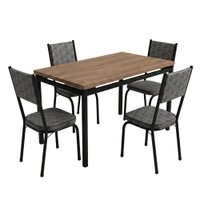 Conjunto de Mesa Sala de Jantar Atlanta 1,36m 4 Cadeiras Diana