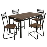 Conjunto de Mesa Sala de Jantar 4 Cadeiras Atlanta 1,36m