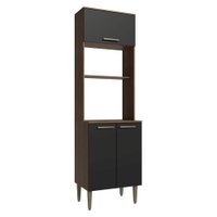 Torre Quente 60 cm 3 Portas Rustic/Preto Lille Madesa