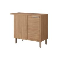Balcão de Cozinha Modulado Estela Nicho Canto 1 Porta e Tampo 92cm Freijo - MGM