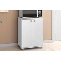 Bancada Multiuso p/ Área Serviço Balcão ASM155 c/ 2 Portas Branco - Movelbento
