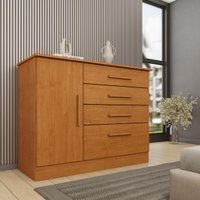 Cômoda com 1 Porta e 4 Gavetas 104cm Multimóveis CR35474 Cinamomo