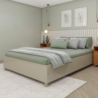 Cama de Casal para Colchão 138x188cm Multimóveis CR35458 Off White
