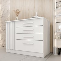 Cômoda com 4 Gavetas 104cm Multimóveis CR35477 Neve