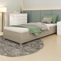 Cama de Solteiro para Colchão 88x188cm Multimóveis CR35459 Off White