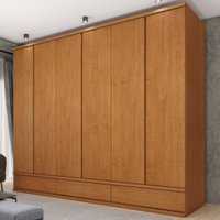 Guarda-roupa Casal com 6 Portas e 3 Gavetas 270cm Multimóveis CR35488 Cinamomo