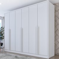 Guarda-roupa Casal com 6 Portas e 6 Gavetas 274cm Multimóveis CR35499 Neve