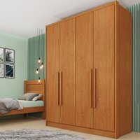 Guarda-roupa Casal com 4 Portas e 2 Gavetas 165cm Multimóveis CR35487 Cinamomo