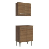 Kit Madesa Emilly 4 Portas com Armário Aéreo e Balcão