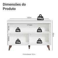 Balcão de Pia Madesa Reims 2 Portas - Branco
