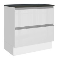 Balcão Madesa Acordes Glamy 100% MDF 80 cm 2 Gavetas