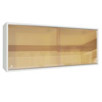 Armário Aéreo Madesa Acordes Glamy 100% MDF 2 Portas de Correr de Vidro Reflex
