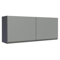 Armário Aéreo 120 x 50 cm 2 Portas Cinza Nice Madesa