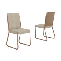 Cadeira Jantar Nina 1756 2 Un Rose/Areia/Caramelo Carraro
