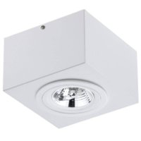 Luminária Plafon de Sobrepor Branco para Teto Bivolt Aluzinc Ar70 Gu10 Box Dital
