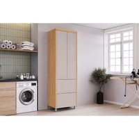 Armário Lavanderia Multiuso Marquesa MDF 70cm Greige Nesher