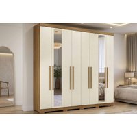 Guarda Roupa Casal 8Pta c/Esp Pé Master New Areia S. Andirá
