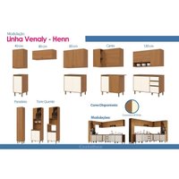 Paneleiro Cozinha Henn Venaly 3Ptas 1Forno 50cm Off White
