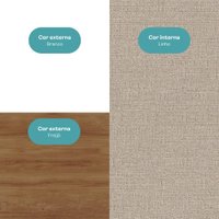 Guarda Roupa Casal 3 Portas Doha c/ 3 Espelhos Carraro Branco