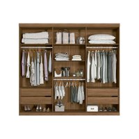 Guarda Roupa Casal 6 Portas Buriti Cinamomo/Areia S. Andirá
