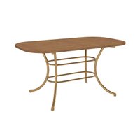 Mesa Jantar 1547 Madeirado/Aço 160cm Dourado/Noce Carraro